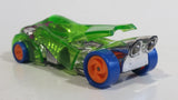 1994 Hot Wheels Top Speed Road Vac Clear Green with Chrome Plastic Die Cast Toy Car Vehicle with Hook Bottom