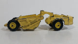 Vintage 1968 Mini Dinky Meccano No. 98 Michigan Scraper Yellow Die Cast Toy Car Construction Vehicle Made in Hong Kong