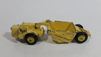 Vintage 1968 Mini Dinky Meccano No. 98 Michigan Scraper Yellow Die Cast Toy Car Construction Vehicle Made in Hong Kong