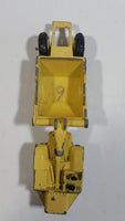 Vintage 1968 Mini Dinky Meccano No. 98 Michigan Scraper Yellow Die Cast Toy Car Construction Vehicle Made in Hong Kong