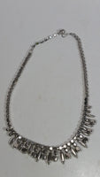 Vintage Fabulous 1960s Signed Sherman Clear Brilliant Rhinestone Necklace