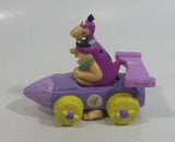 1997 Burger King The Flintstones Cartoon Characters Fred and Dino Pullback Motorized Friction Toy Log Shaped Vehicle