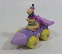 1997 Burger King The Flintstones Cartoon Characters Fred and Dino Pullback Motorized Friction Toy Log Shaped Vehicle