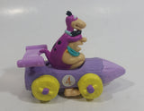 1997 Burger King The Flintstones Cartoon Characters Fred and Dino Pullback Motorized Friction Toy Log Shaped Vehicle