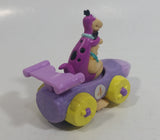 1997 Burger King The Flintstones Cartoon Characters Fred and Dino Pullback Motorized Friction Toy Log Shaped Vehicle