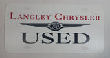 Langley Chrysler USED Dealership Plastic Vanity License Plate - British Columbia