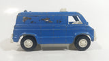 Vintage Tootsietoys Police S.W.A.T. Van Blue Plastic and Die Cast Toy Car Vehicle