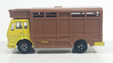 1980s Majorette Mercedes Betaillere Yellow Brown Animal Truck 1/100 Scale Die Cast Toy Car Vehicle