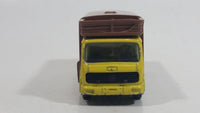 1980s Majorette Mercedes Betaillere Yellow Brown Animal Truck 1/100 Scale Die Cast Toy Car Vehicle