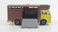 1980s Majorette Mercedes Betaillere Yellow Brown Animal Truck 1/100 Scale Die Cast Toy Car Vehicle