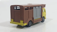 1980s Majorette Mercedes Betaillere Yellow Brown Animal Truck 1/100 Scale Die Cast Toy Car Vehicle