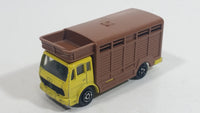 1980s Majorette Mercedes Betaillere Yellow Brown Animal Truck 1/100 Scale Die Cast Toy Car Vehicle