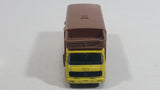 1980s Majorette Mercedes Betaillere Yellow Brown Animal Truck 1/100 Scale Die Cast Toy Car Vehicle