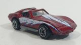 1998 Matchbox Street Cruisers Chevrolet Corvette T-Roof Dark Red Maroon Die Cast Toy Car Vehicle