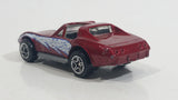 1998 Matchbox Street Cruisers Chevrolet Corvette T-Roof Dark Red Maroon Die Cast Toy Car Vehicle