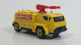 2012 Matchbox Airport Ground Crew Airport Fire Tanker Truck Yellow Die Cast Toy Car Emergency Vehicle