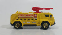 2012 Matchbox Airport Ground Crew Airport Fire Tanker Truck Yellow Die Cast Toy Car Emergency Vehicle