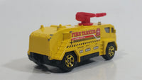 2012 Matchbox Airport Ground Crew Airport Fire Tanker Truck Yellow Die Cast Toy Car Emergency Vehicle