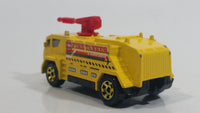 2012 Matchbox Airport Ground Crew Airport Fire Tanker Truck Yellow Die Cast Toy Car Emergency Vehicle