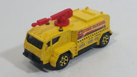 2012 Matchbox Airport Ground Crew Airport Fire Tanker Truck Yellow Die Cast Toy Car Emergency Vehicle