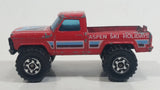 1985 to 1989 Matchbox 4x4 Mini Pick Up Truck "Aspen Ski Holidays" Die Cast Toy Car Vehicle