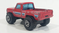 1985 to 1989 Matchbox 4x4 Mini Pick Up Truck "Aspen Ski Holidays" Die Cast Toy Car Vehicle