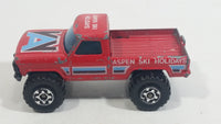 1985 to 1989 Matchbox 4x4 Mini Pick Up Truck "Aspen Ski Holidays" Die Cast Toy Car Vehicle