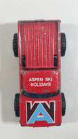 1985 to 1989 Matchbox 4x4 Mini Pick Up Truck "Aspen Ski Holidays" Die Cast Toy Car Vehicle