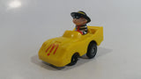 1988 McDonald's Turbo Macs The Hamburglar Yellow Toy Pull Back Friction Motorized Plastic Toy Car Vehicle - Happy Meals