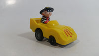 1988 McDonald's Turbo Macs The Hamburglar Yellow Toy Pull Back Friction Motorized Plastic Toy Car Vehicle - Happy Meals