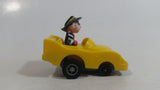 1988 McDonald's Turbo Macs The Hamburglar Yellow Toy Pull Back Friction Motorized Plastic Toy Car Vehicle - Happy Meals