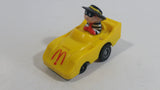 1988 McDonald's Turbo Macs The Hamburglar Yellow Toy Pull Back Friction Motorized Plastic Toy Car Vehicle - Happy Meals