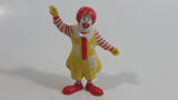 Vintage 1985 McDonald's Ronald McDonald Clown Waving PVC Toy Figure - 2 3/4" Tall