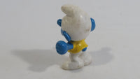 1980s Peyo Applause Snappy Smurf in Yellow Shirt 1 7/8" Tall Toy Figure