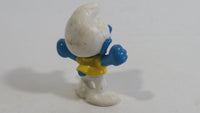 1980s Peyo Applause Snappy Smurf in Yellow Shirt 1 7/8" Tall Toy Figure