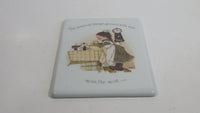 Vintage 1980s Holly Hobbie "The Simplest Things Served With Love Mean The Most" Porcelain Wall Plaque Hanging