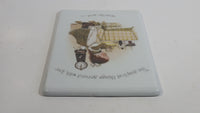 Vintage 1980s Holly Hobbie "The Simplest Things Served With Love Mean The Most" Porcelain Wall Plaque Hanging