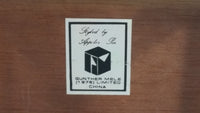 Vintage 1976 Gunther Mele Flower Design Pink Fabric Wooden Jewelry Box