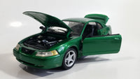 Maisto 1999 Ford Mustang GT 1/18 Scale Green Die Cast Toy Car Vehicle with Opening Doors, Hood, and Trunk