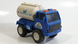 Unknown Brand Blue and Grey City Service Oil Fuel Tanker Truck Toy Car Vehicle