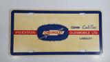 Preston Chevrolet Oldsmobile Geo Cadillac Langley, BC Dealership Plastic Vanity License Plate