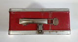 Vintage Thermos Brand Fruit Themed Red and Silver Tin Metal Lunch Box