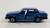 Majorette Volvo 760 GLE Sedan No. 230 Dark Teal Blue 1/61 Scale Die Cast Toy Car Vehicle with Opening Doors