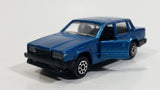 Majorette Volvo 760 GLE Sedan No. 230 Dark Teal Blue 1/61 Scale Die Cast Toy Car Vehicle with Opening Doors