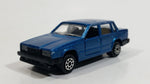 Majorette Volvo 760 GLE Sedan No. 230 Dark Teal Blue 1/61 Scale Die Cast Toy Car Vehicle with Opening Doors