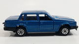 Majorette Volvo 760 GLE Sedan No. 230 Dark Teal Blue 1/61 Scale Die Cast Toy Car Vehicle with Opening Doors