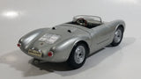 Maisto 1955 Porsche 550 A Spyder Convertible Silver Grey 1/18 Scale Die Cast Toy Car Luxury Vehicle with Opening Doors, Hood, and Trunk