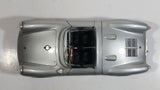 Maisto 1955 Porsche 550 A Spyder Convertible Silver Grey 1/18 Scale Die Cast Toy Car Luxury Vehicle with Opening Doors, Hood, and Trunk