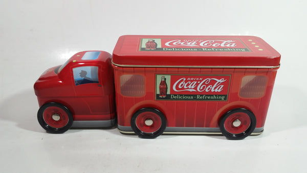 Drink Coca-Cola Coke Delicious Refreshing Semi Truck Shaped Tin Metal Container