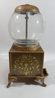 2007 Jelly Belly Gold Colored Ornate 9" Tall Candy Jellybean Dispenser Gumball Machine